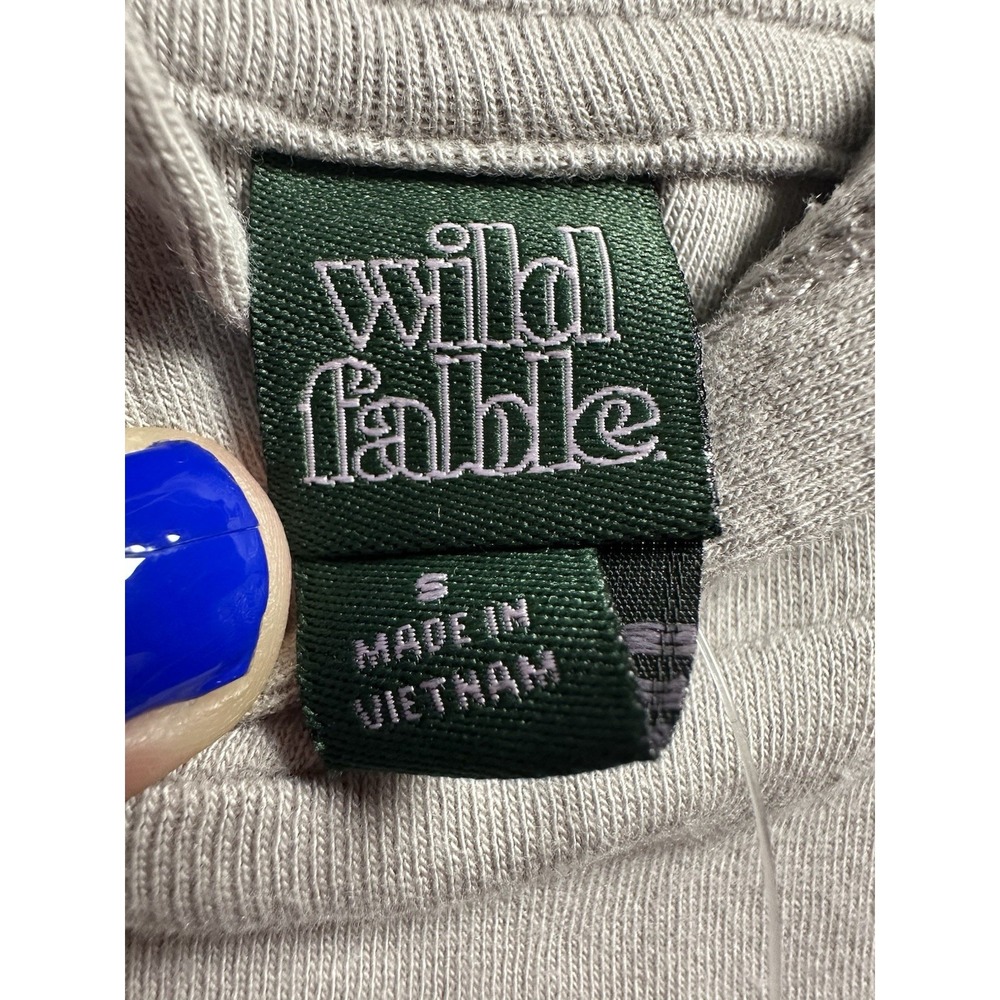 Wild Fable Small‎ Long Sleeve Hooded Tee Shirt Gray - Picture 4 of 5